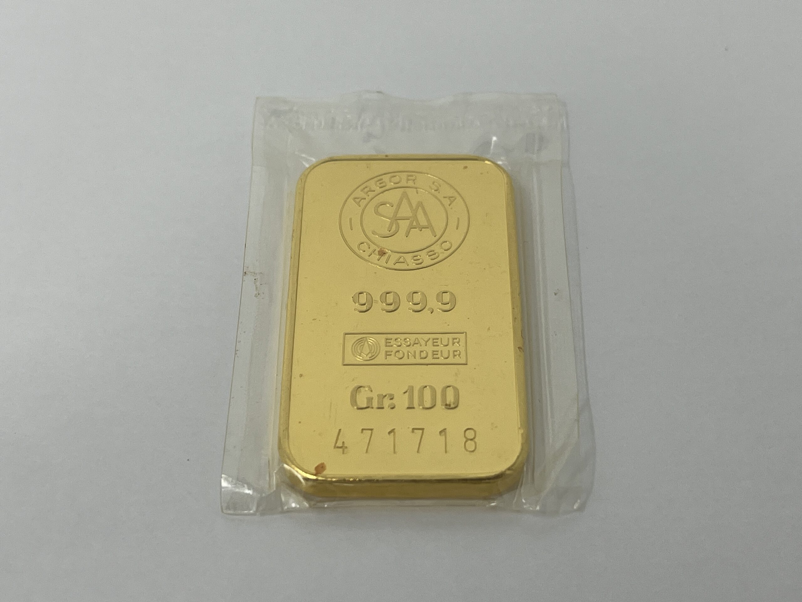 純金（K24） インゴット 100g の買取実績